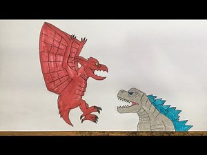 Cách vẽ Rodan đối đầu Godzilla /How to draw Rodan Vs Godzilla