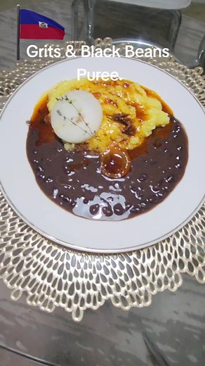 Grits & Black Beans Puree: A Haitian Delight