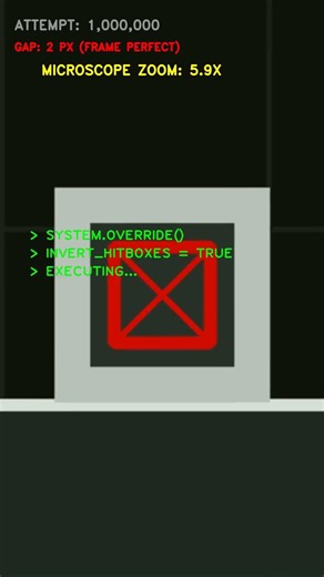 A subscriber asked for NEGATIVE hitboxes... so I coded it #physics #coding #python #geometrydash
