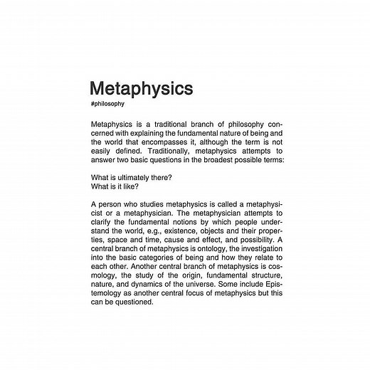 Understanding Metaphysics in Science and Philosophy