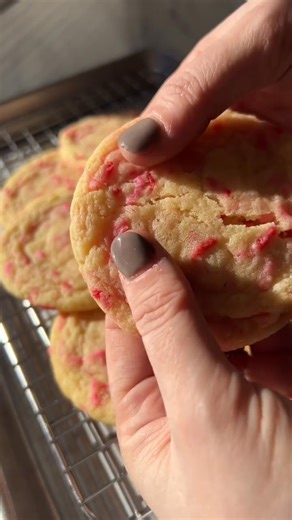 The perfect sugar cookies for Valentines Day (& of course Galentines Day too) Get your favorite festive sprinkles ready and find the recipe | The Polish Mom