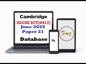 IGCSE ICT (0417) June 2025 Paper 21 - Database