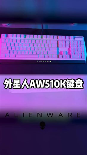 外星人（Alienware）AW510K 游戏机械键盘有线键盘 家用机械矮红轴 高端电竞RGB外设送男友送女友情人节礼物白色