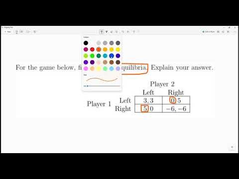 Game Theory problem with multiple Nash equilibria