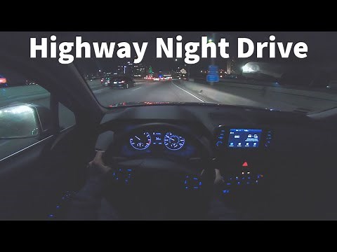 30 Minute Highway Night Driving for Sleep, ASMR, Relaxing