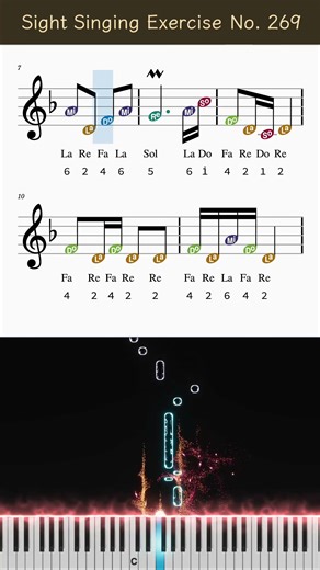 Daily Sight-Singing Exercise No.269 | Intermediate: One Flat(Key F)
