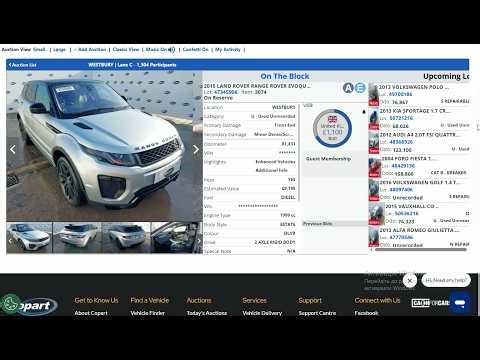 Live Copart UK Car Auction | Real Bidding & Final Prices