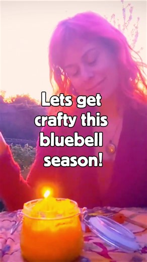 Let's make a bluebell candle #asmr #artsandcrafts #diy #homemade #forage #bluebells #candle #sunset