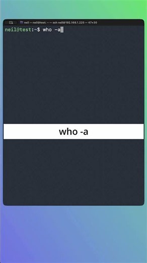 Show Who is Logged on to a Linux System with the who Command
