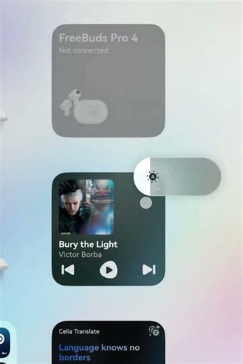 HUAWEI MatePad Edge Immersive Light UI on the Control Panel