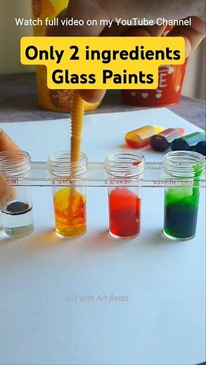 2 ingredients only Homemade glass paints / Stained glass DIY / DIY art and craft #stainedglass
