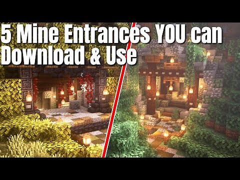 Minecraft | 5 Mine Entrance Designs YOU NEED and can World Download (Minecraft 1.16 Survival)
