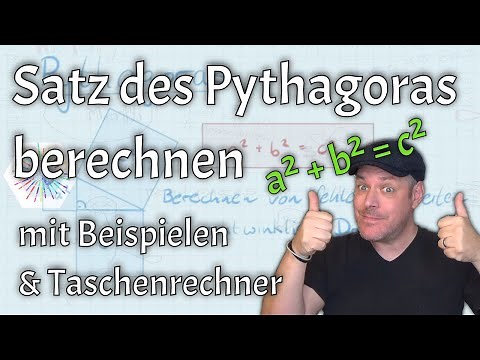 Satz des Pythagoras berechnen mit Beispielen und Taschenrechner