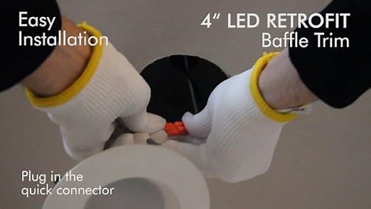 Jolux 4\" LED Retrofit Downlight Easy Installation