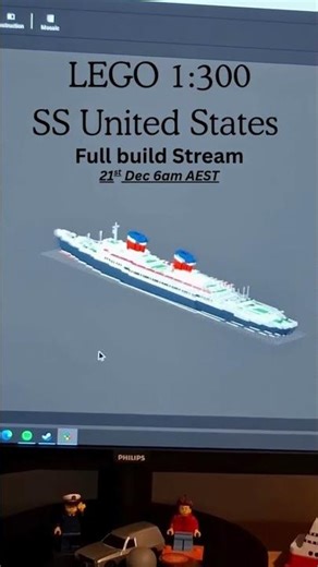 1:300 SS United States Full stream #ssunitedstates #legoship
