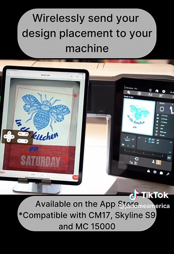 Janome's AcuSetter App brings image technology to design placement for the ultimate in precise, trouble-free embroidery positioning! Use your iPad and the Wi-Fi capabilities on your MC 15000, Skyline S9, or Continental M17 for perfect placement of embroidery. Head to our website to learn more. #janome #janomeamerica #janomemakes #quilting #sewing #sewists #quilters #makers #newproject #sewingproject #quilt #sew #sewistsofinstagram #makersgonnamake #sewingdiy #quiltingproject #sewdiy #sewsewsew