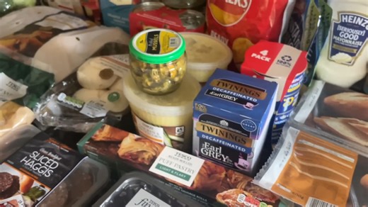 Weekly grocery haul from a Tesco supermarket