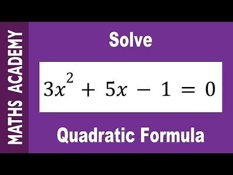 How to solve 3x^2+5x-1=0 using the Quadratic Formula