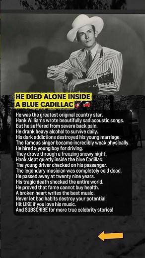 The Tragic Death Of Legend Hank Williams