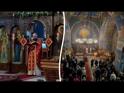 Serbian Orthodox Christians celebrate Nativity of Christ at stunning UK church | SWNS