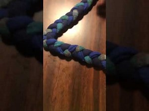 Lacing an oval braided wool rug