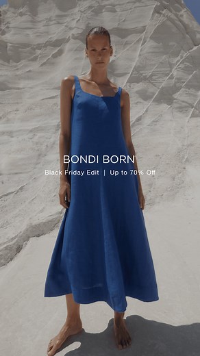 Explore the BONDI BORN® Black Friday Blue Edit, defined by cool, luminous tones, Enjoy up to 70% off select styles, for a limited time only. "Fashion's next fixation has arrived and it's a shade of vivid, high-voltage blue.” - Russh Magazine | BONDI BORN