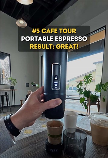 This Travel Coffee Machine Hit 95% of a $20K Setup, Cafe Tour no.5 @ Lookout Coffee #zenithshot #vanlifecoffee #portableespresso #campinggear #travelessentials