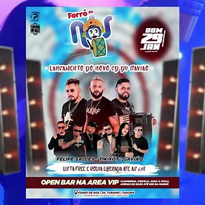 6.6K views · 346 reactions | Bora pro De Nós que esse domingo tem Lançamento do Mais novo CD do Forró Du Gavião  E o Gavião vem acompanhado de Felipe Salles, TikXot e muito funk nos intervalos Te espero a partir das 21h, hein?!  • Lista Free até às 23h : 92 99218-7479 ou 92 99392-8019 • Rolha Liberada até às 23h (Válido para Gin, Whisk ou Vodka) Entrada/Passaporte : Pista R$30 Vip com Open Bar R$60 Rolha após às 23h R$50 | Forró de nós | Facebook