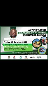 3.3K views · 30 reactions | Accelerated Service Delivery Programme #ThuntshaLerole in Gelukspan, Mahikeng Local Municipality. | North West Department of Agriculture and Rural Development | Facebook
