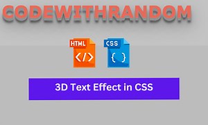 3D Text Effect using HTML and CSS