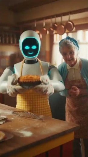 🤖🥄 Cooking Lessons Gone Wrong Robot Meets Grandma #robot #shorts #feedshorts #viral
