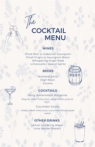 Cocktail Drink Menu - Digital Download - Etsy