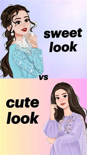 Sweet look Vs cute look 😚🤌#ytshorts #shortvideo #shorts #look #compilation #cute #sweet #aestheic