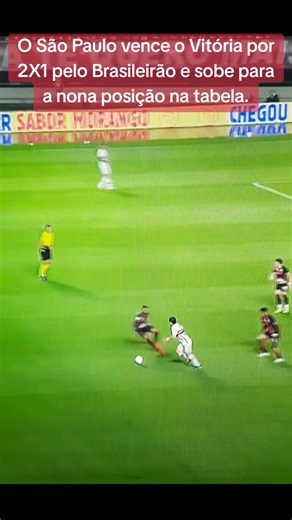 O São Paulo vence o Vitória por 2X1 pelo Brasileirão e sobe para a nona posição na tabela. #brasileirao #saopauloxvitoria #saopaulo #tricolorpaulista #foryou