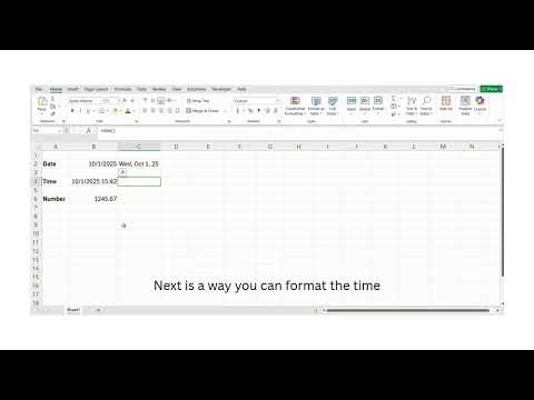 Format Date, Time and Number in Excel with TEXT Formula