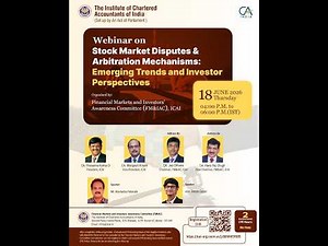 Webinar on Stock Market Disputes & Arbitration Mechanisms: Emerging Trends and Investor Perspectives