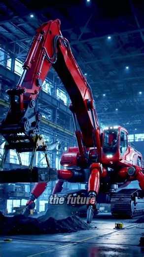 “Red Ant Excavator in Action | Futuristic Heavy Machine”