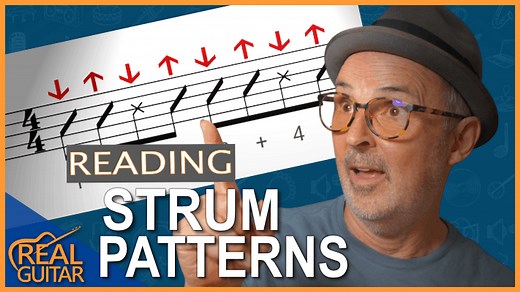 How To Read Strumming Notation - Real Guitar Lessons by Tomas Michaud