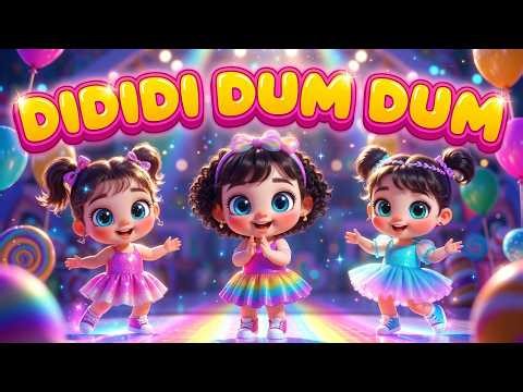 Dididi Dum Dum Dance Song 🎵 | 3 Cute Toddler Girls Dancing | Fun Kids Nursery Rhyme