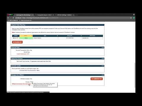 Settings Tab - ClickBank Knowledge Base