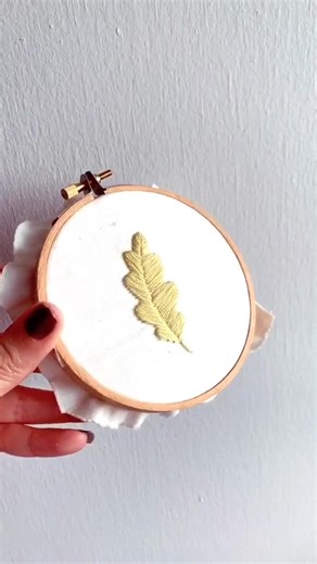 Easy Oak Leaf Embroidery Tutorial