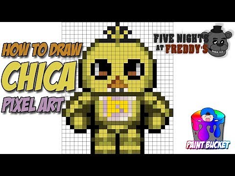 How to Draw Five Nights At Freddy's Chica - FNAF Pixel Art Animation