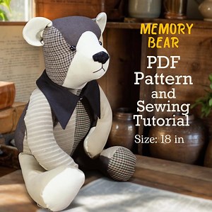 Memory Bear 18" Sewing Pattern Simple Bear Pattern Sewing Pattern PDF Teddy Bear Pattern Keepsake Bear Sew Bear Simplicity Pattern Easy - Etsy Australia