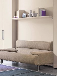 8.3K views · 61 reactions | A single movement to transform a space. The London Bridge wall unit is composed of an elegant sofa, a shelf and a stowaway double bed: bit.ly/Flou-LondonBridge. | Flou | Facebook