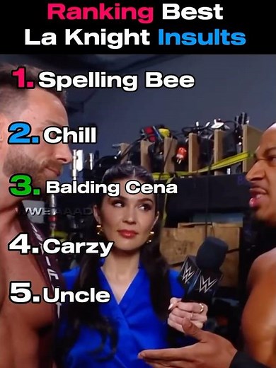Ranking Best La Knight Insults #wwe #laknight #ranking