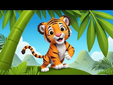 Baby Tiger Climbs a Tall Coconut Tree for Coconuts 🐯🥥 | Funny and Fun Kids Nursery Rhyme Animation