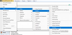 Dynamics GP – Steps for adding a new Currency in Dynamics GP