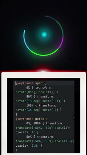 💫 Glowing Orbital CSS Loader Animation 🔥 | HTML & CSS Tutorial #shorts#html #css