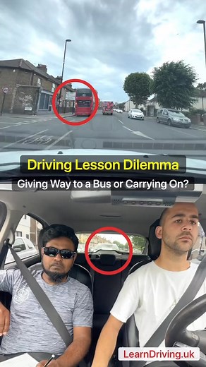 103K views · 455 reactions | Driving Lesson Dilemma: Give Way to Bus or Carry On? #RoadEtiquette #DrivingDecisions #LearnerDriver #RoadSafetyAwareness | LearnDriving.uk | Facebook