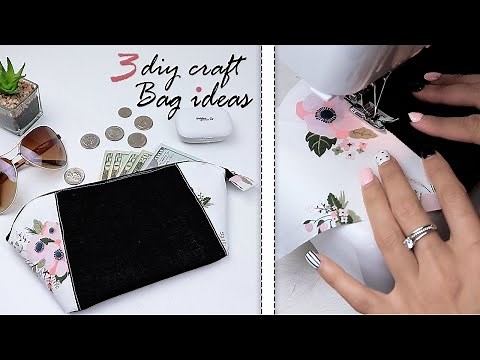 3 DIY CRAFT BAGS YOU CAN HAVE IN 10 MIN EVEN YOU NEVER SEWED BEFORE | Beginner Friendly Ideas
